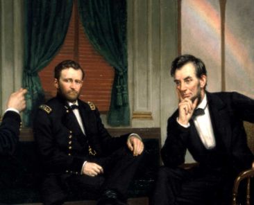 President Abraham Lincoln and U.S. Lieutenant General Ulysses S. Grant