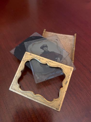 Glass plate photograph components